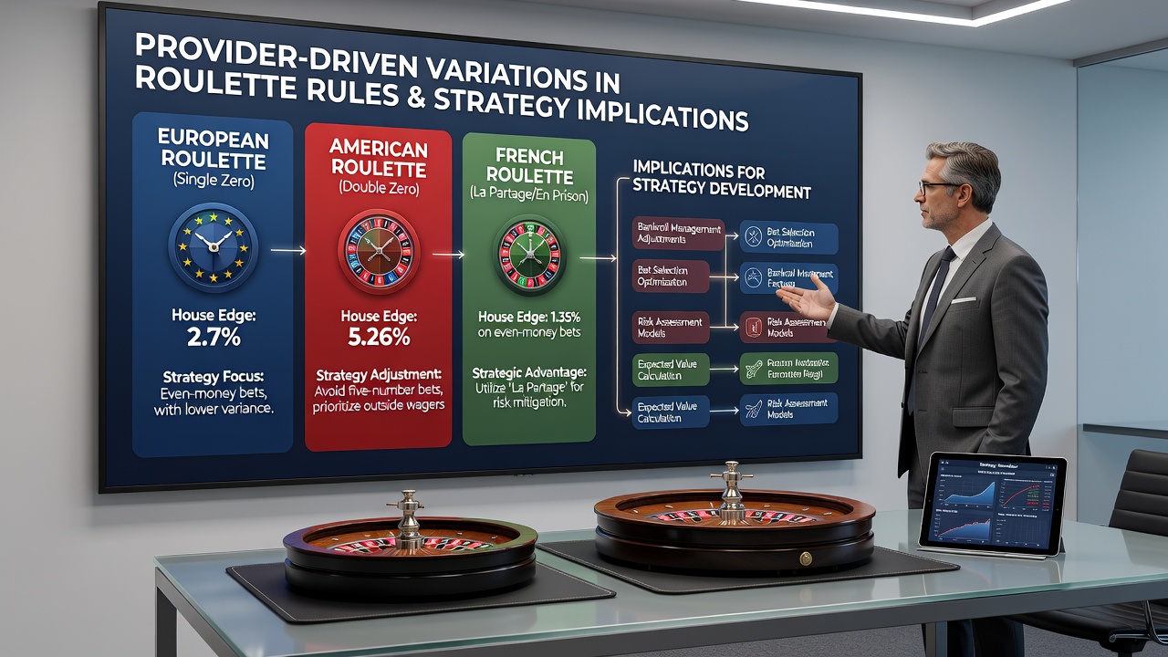Comparison chart of roulette table limits and rule sets from multiple game providers