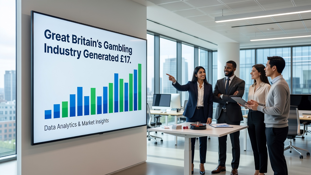 Infographic on remote and land-based gambling performance in the UK market